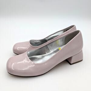Steve Madden Jenna Block Heel Pump Round Toe Girls Blush Size US5M EU37